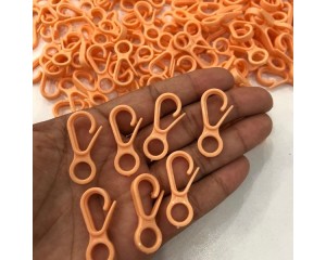 FECHO MOSQUETÃO DE  PLÁSTICO C/12 UN COR ÚNICA