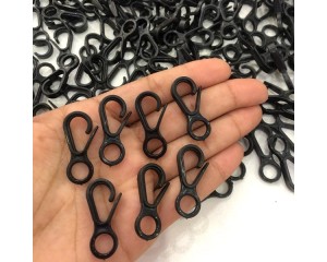 FECHO MOSQUETÃO DE  PLÁSTICO C/12 UN COR ÚNICA