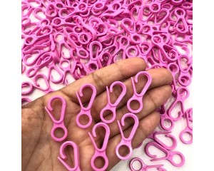 FECHO MOSQUETÃO DE  PLÁSTICO C/12 UN COR ÚNICA