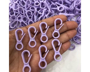 FECHO MOSQUETÃO DE  PLÁSTICO C/12 UN COR ÚNICA