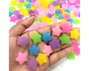 APLIQUE ESTRELA JUJUBA SORTIDAS 18 MM (PCT C/ 6 UN)