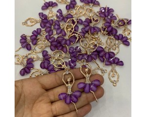 APLIQUE BAILARINA EM METAL (PCT C/ 2 UN)