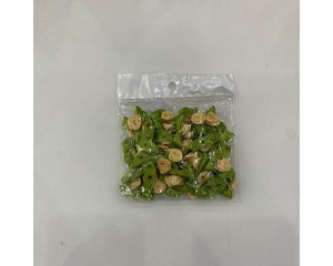 FLOR ROCOCO COM FOLHA 2.5 CM (PCT C/ 50 UN)