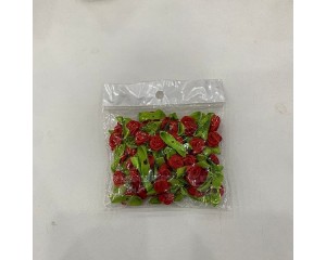 FLOR ROCOCO COM FOLHA 2.5 CM (PCT C/ 50 UN)