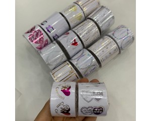 ETIQUETAS ADESIVAS PCT C/ 6 ROLOS CADA ROLO CONTEM 100 ADESIVOS