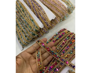 MANTA CASCALHO 15MM COM CORRENTE DOURADA 1 METRO