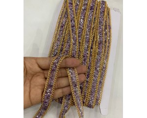 MANTA CASCALHO 15MM COM CORRENTE DOURADA 1 METRO