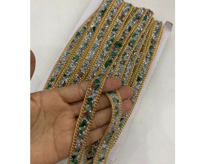 MANTA CASCALHO 15MM COM CORRENTE DOURADA 1 METRO