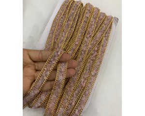 MANTA CASCALHO 15MM COM CORRENTE DOURADA 1 METRO