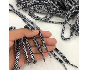 CORDAO PRETO COM PRATA 1,20 CM O PAR