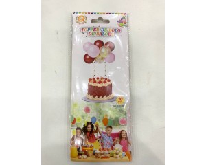 TOPPER DE BOLO DE BALOES 10 PEÇAS