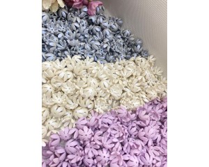 APLIQUES FLOR EM ACRILICO SORTIDOS C/ 12 UNIDADES