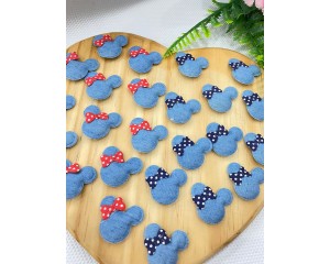 APLIQUE MINNIE DE TECIDO PCT C/ 2 UN