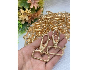 MOSQUETAO DOURADO 3,5X5,5 CM PACOTE C/ 12 UNIDADES