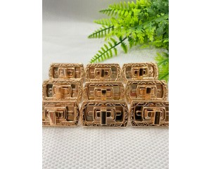 FECHO RETANGULAR PARA BOLSA DOURADO 01 UN