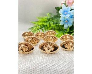 FECHO OVAL DOURADO PARA BOLSA
